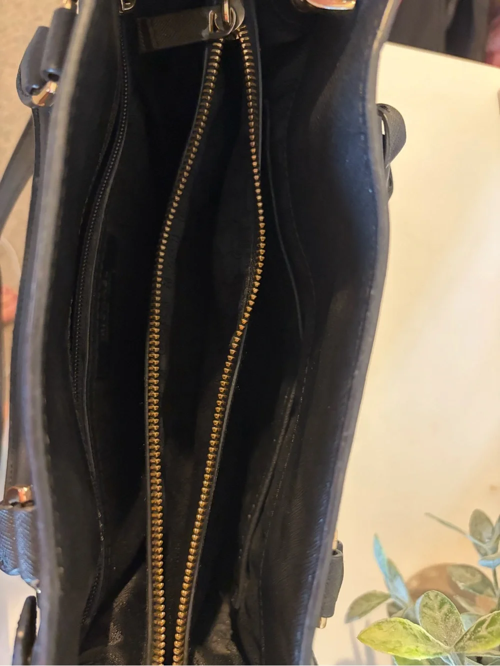 MICHAEL KORS Black Saffiano Leather Satchel